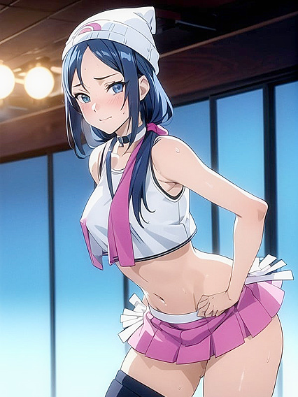 Cheerleader in White Uniform Takes on Exciting Hentai Adventures