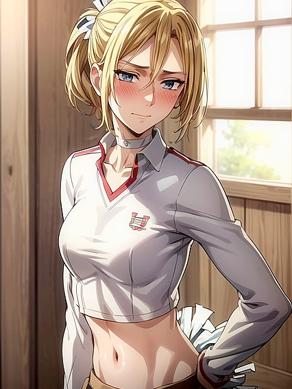 Cheerleader in White Uniform Takes On Intense Hentai Action