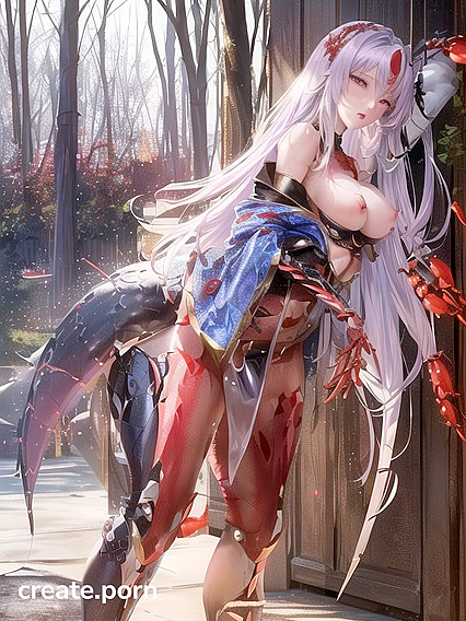 Vivid Blue-Haired Warrior Protected by Mythical Creature’s Armor inSTEAMING Hentai Action