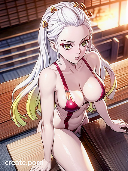 Anime-Style Busty Beauty Masturbates in Seductive Hentai Action