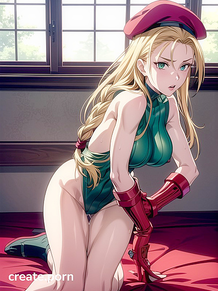 Hot Big Boobed Babe Crouches for Intense Hentai Pleasure