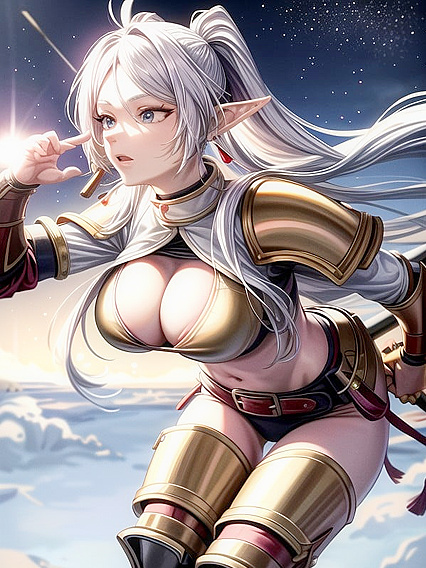 Determined Warrior in Bikini Armor Unleashes Pleasure in Intense Hentai Scenes