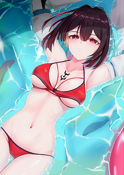 Holy shittin hottie XUEYi rocking her wet-as fuckink biKINni