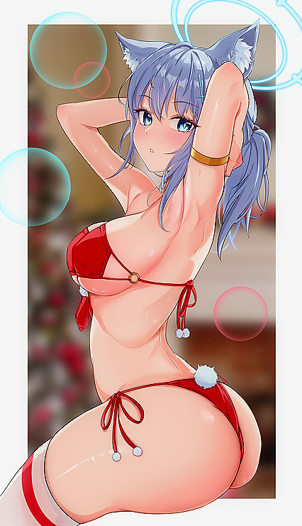 Holy Hottie! Santa Sluts in Sexy Swimsuits - XXX Pics of Naughtiest Nikki & Friends