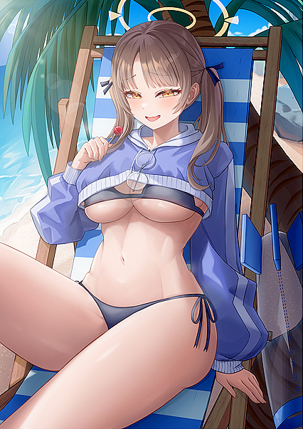 Hella Hot Moe Gets Wet & Wild on da Beach - Hentai XXX Pics Inside!