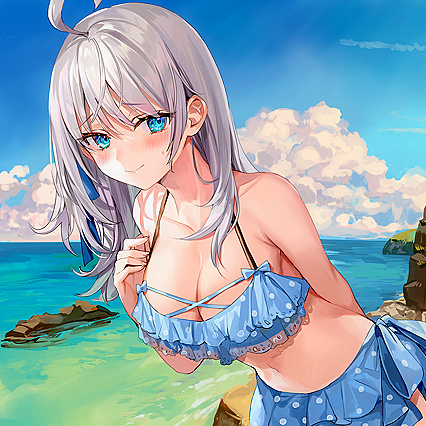 Holy shitl! Alisha’sluscious curvesin her wet bitching hotbikeribiki-nipple jutting out fromher tiny sexyassfuckable pussy lips!