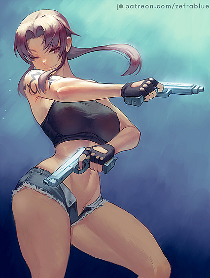 Holy shitting bricks! Revy is taking hentaimaxxx pics of her target!