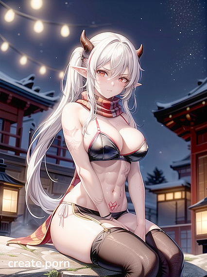 Cute Girl 18+ with Crimson Wings Smiles Slyly in Seductive Hentai Action