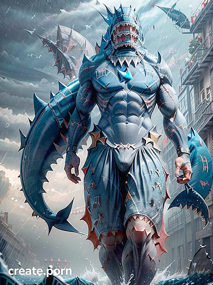 Poseidon with Glowing Eyes and Robotic Wings Unleashes Intense Hentai Pleasure