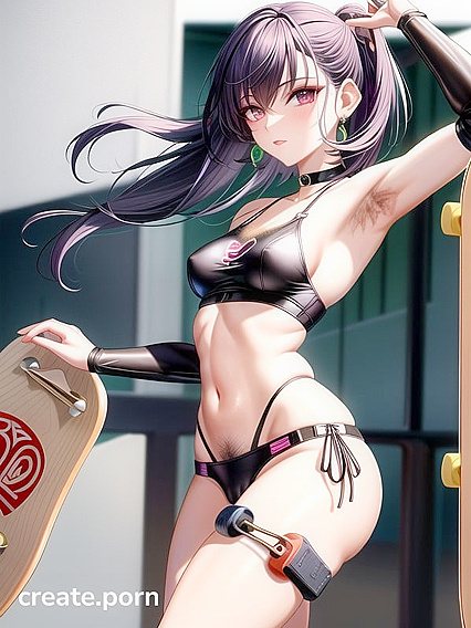 Exploring Black and Green Hair with Steamy hentaiPornography