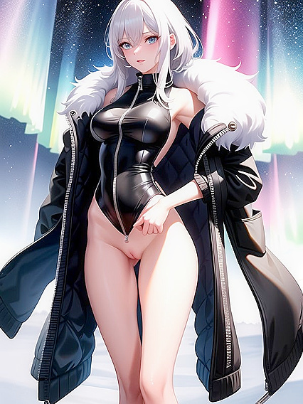 Polar Explorer in Fur Parka Seduced by Auroras in Icy Cave Hentai Action