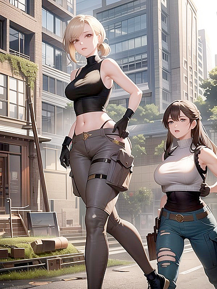 Charming Explorer Wears Ripped Cargo Pants in Untouched Ancient City Ruins Hentai