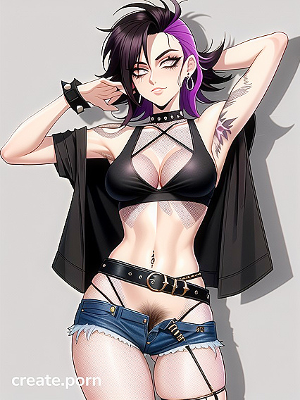 Retro Eighties Style Pubic and Armpit Hair Hentai Pleasure