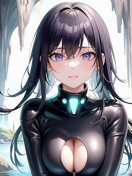 Exploring Ancient Caves: Playful Winks and Seductive Cut-Out Wetsuits in Erotic Hentai Adventure