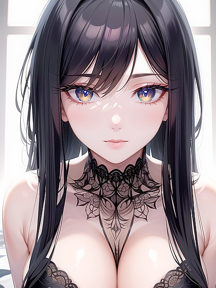 Intense Eye Detail: Delicate Eyelashes and Glittering Catchlights in Extreme Close-Up Hentai