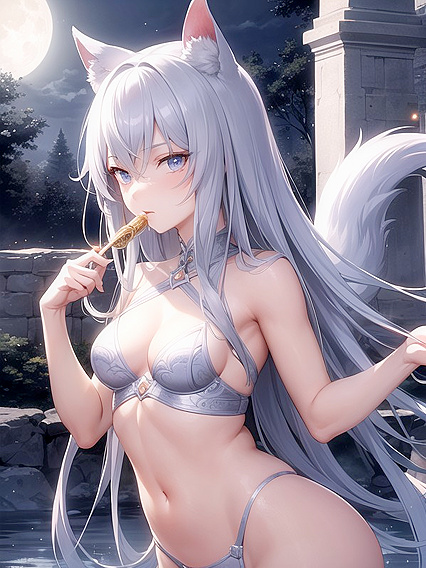 Mysterious Male Anthro Wolf’s Moonlit Fur Sparks Intense Hentai Sensual Pleasure