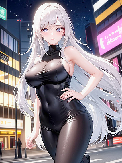 Strolling Through a Vibrant City Street in Anime Style for Exciting Urban Hentai Adventures