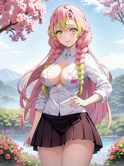 Violet Stones and Golden Paths: Fluttering Butterfly Fantasies in Vibrant Hentai'action