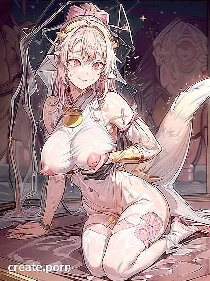 Nun in Chinese Ceremonial Dresswith Swollen Clitoris for Naughty Hentai Pleasure