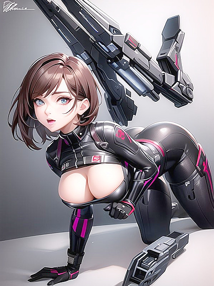 Turned Around and Showing Off Her Ass in Mass Effect Hentai Action