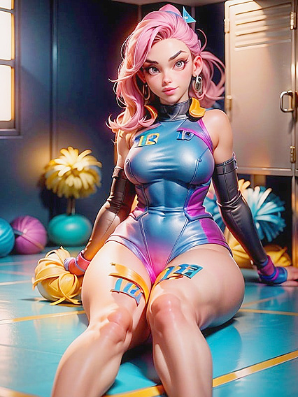 Triple Trouble: Three Cheerleaders Team Up for Steamy Hentai Action