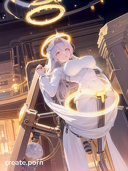 GlowingMechanicalHaloandBodypipeinGearfilledHentaiPleasure