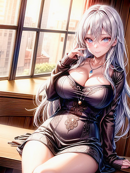 Vibrant Blush, Ultra-Detailed Long Pastel Hair in Mesmerizing Hentai AI Porn