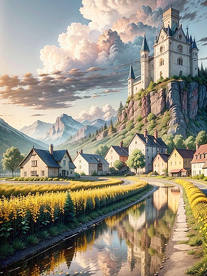 Sunflowers Sway in the Breeze: Harmony and Passion on a Muddy Country Road