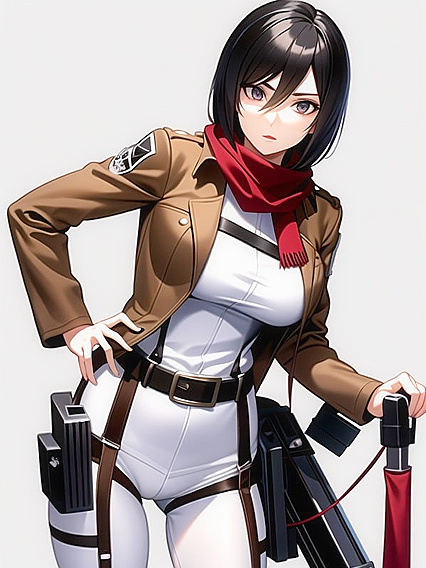 Mikasa Ackerman Wields a Rocket Launcher in Armored Hentai Action