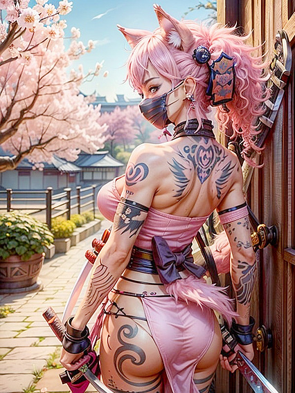 Cute Hentai Girl 18+ Stares Seductively at You in This SFW AI Porn Scene