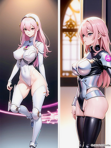 Armored Warrior Maiden Seduces in Vibrant Manga Hentai Action