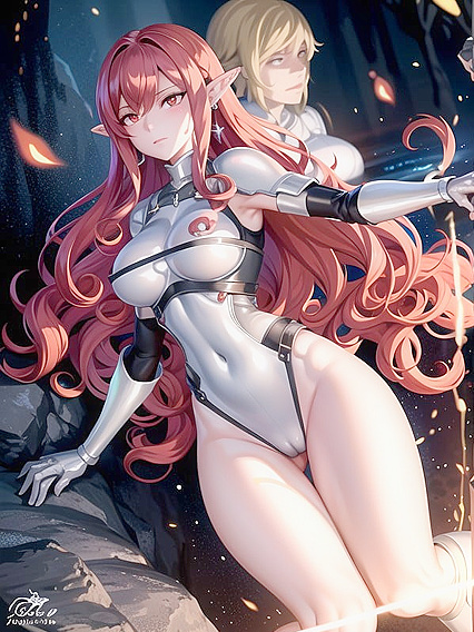 Pointy Elf Ears and Glowing Eyes Sparkle in Intense Hentai Pleasure