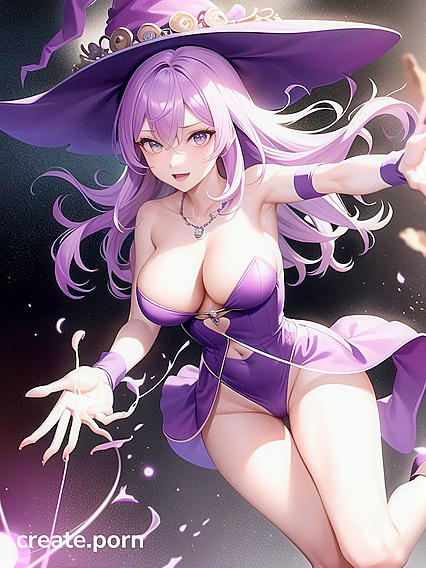 Sexy Purple-Witch OutfitHentai Fantasy with Mesmerizing Pleasure