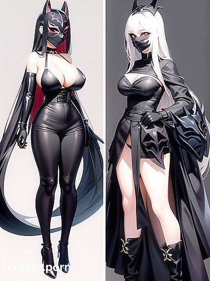 Dominatrix in Leather Bikini and Spiked Choker Wields Black Whip for Steamy Hentai Action