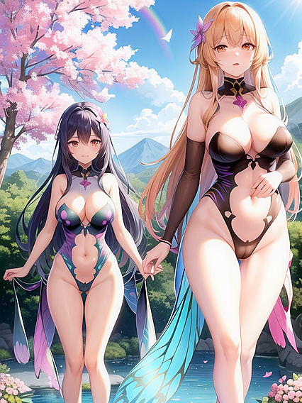 Harmonious Bird Songs and Vibrant Flower Colors Set the Scene for Intimate Hentai Moments