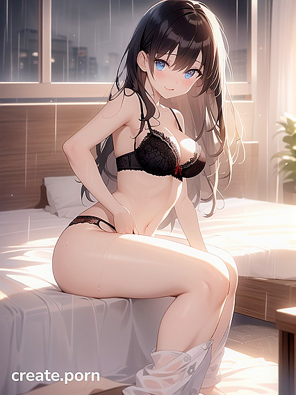 Warm Rainy Night: Animated Cuties in Pajamas Enjoy Steamy Hentai Action