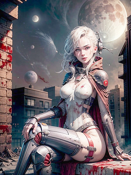 Ash-Haired Beauty Cloaked and Covered in for Intense Hentai Pleasure