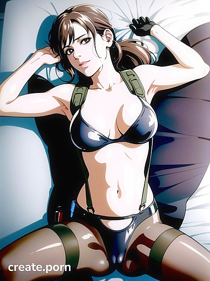 Quiet from Metal Gear Lays Seductively in Detailed Missionary Hentai Scenes