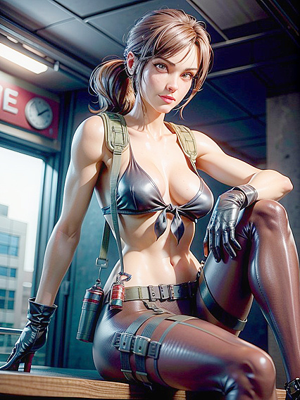 Sitting Down with Spread Legs at the Mall in 3D Hentai Fantasy