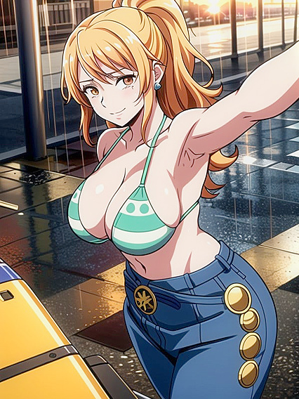 Thong and Ponytail Selfies Turned into Seductive Hentai Scenes