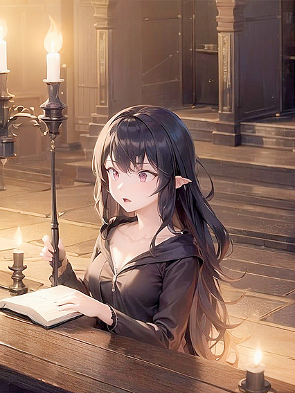 Enchanted Library Nights: Soft Candlelit Hentai Pleasure