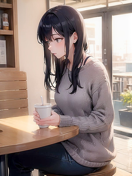 Warm Side Views in a Cozy Coffee Shop Hentai Experience
