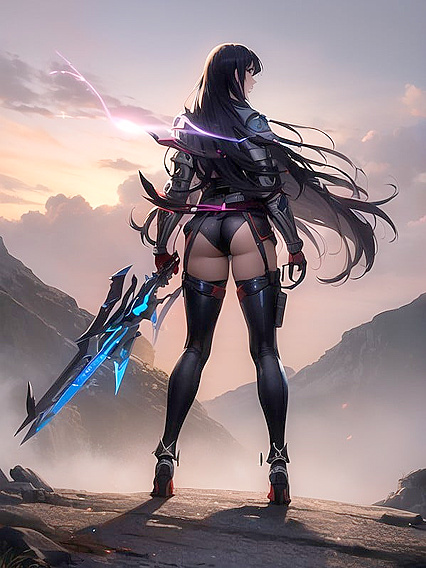 Warrior Stands Boldly Ready for Intense Hentai Action