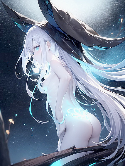 Softly Glowing Skin in a Seductive Rear View Close-Up Hentai Scene