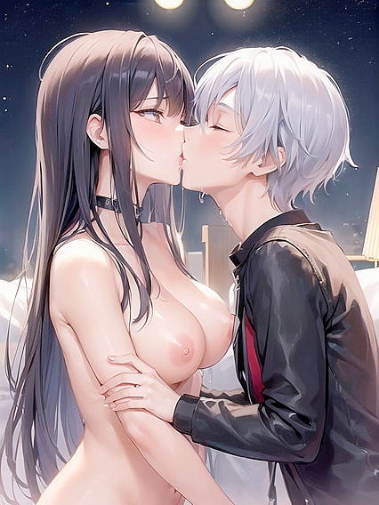 Moonlit Night Kissing Scenes Heat Up in This Erotic Hentai Anime