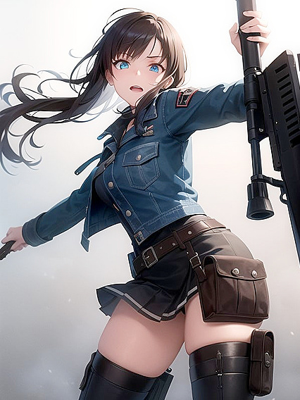 Determined Warrior Girl 18+ in War-Torn Landscape Seduces Amidst Chaos and Explosions