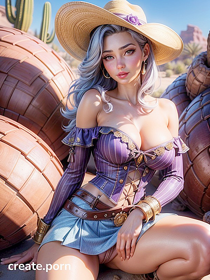 Massive-Assed CowGirl 18+ Rides Wild in Skirt-Filled Western Hentai Action