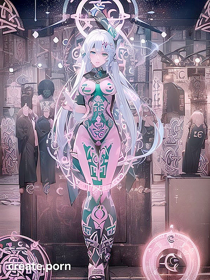 Pale-Skinned Beauty with Extraordinary Legs in Abstract Artistic Hentai Bliss