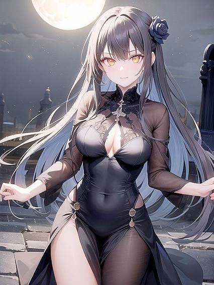 Crescent Moon Pendant Glows Amidst Whispering Spirits and Jack-O'-Lanterns