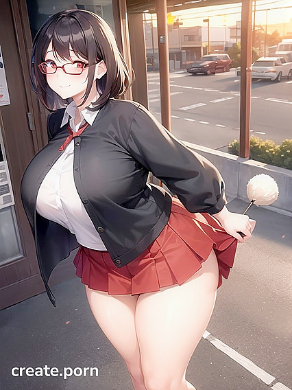 Seductive Red-Eyed Beauty with Birthmark Smokes Seductively in Hentai AI Image